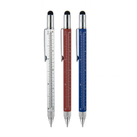 1016 - Metal Su Terazili Tornavidalı Touchpen Kalem